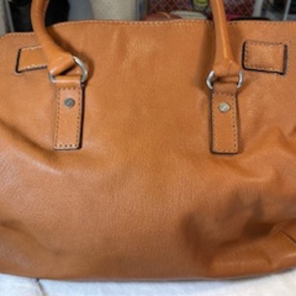 MICHAEL KORS EUC HAMILTON LOCK AND KEY BROWN HAND/SHOUDLER BAG - Picture 2 of 16